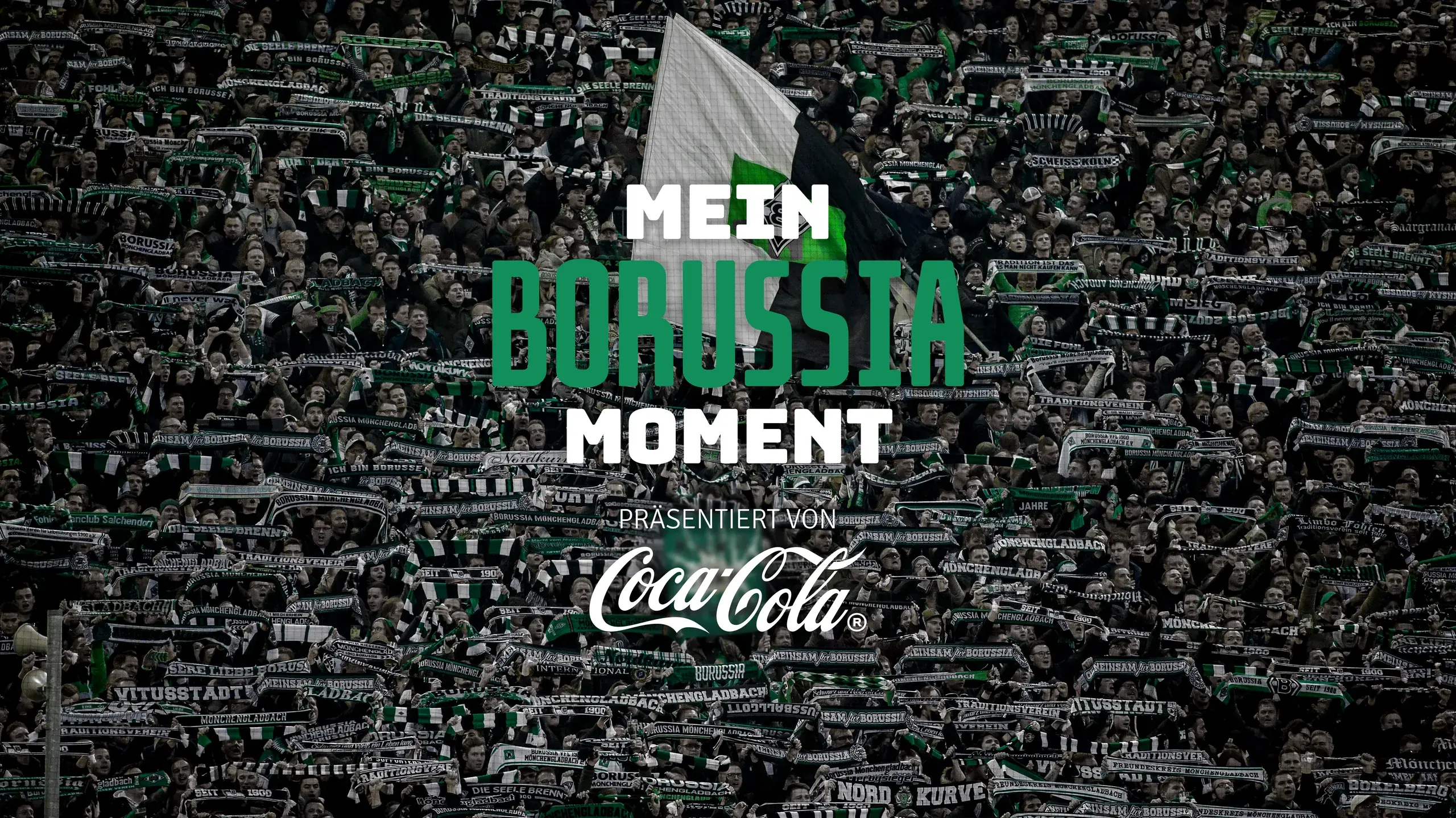 Borussia-Fans im Stadion. Mein Borussia Moment – präsentiert von Coca-Cola.